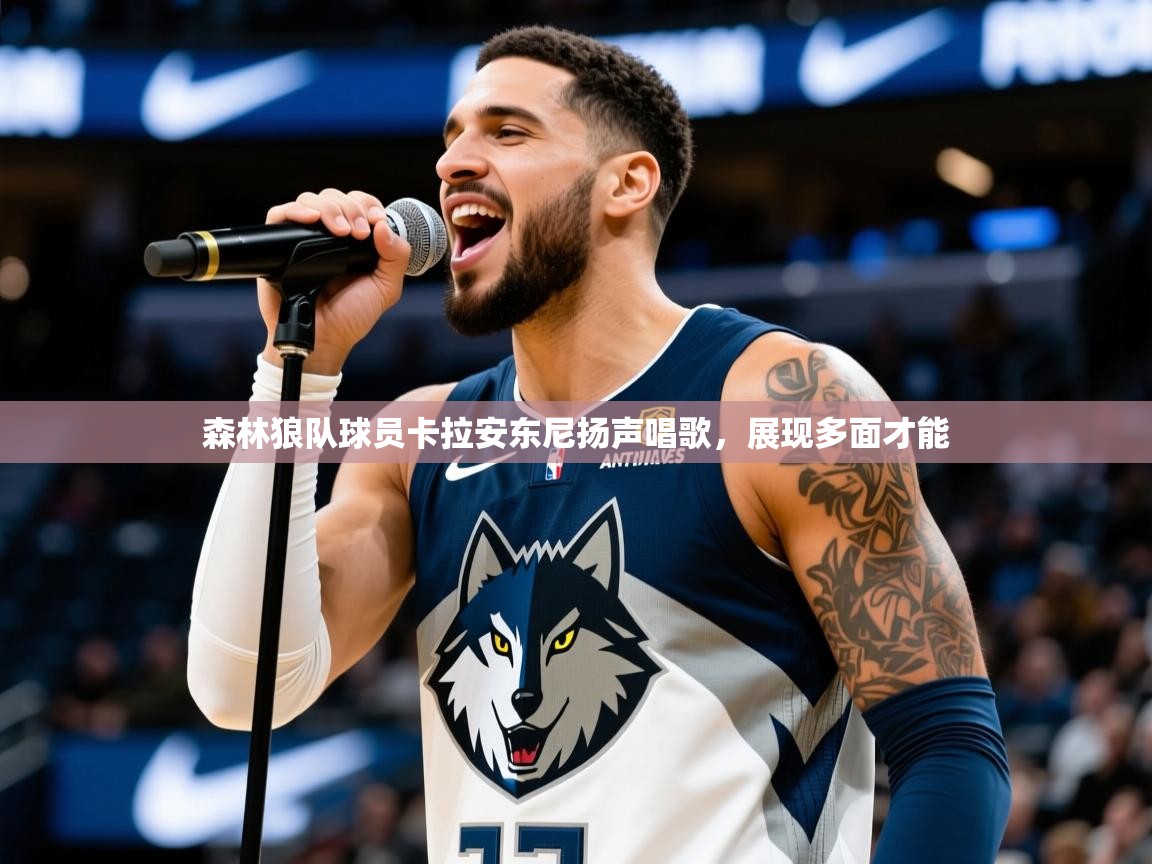 森林狼队球员卡拉安东尼扬声唱歌，展现多面才能