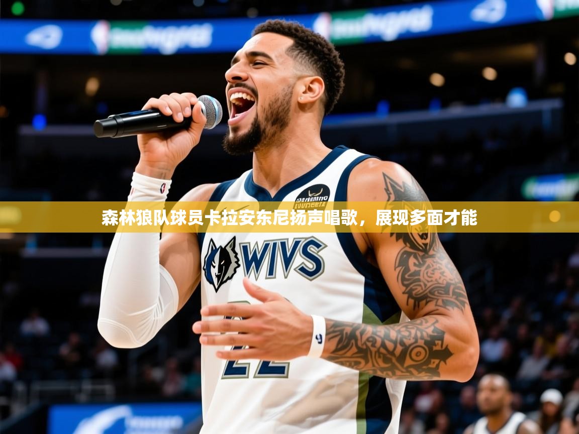 森林狼队球员卡拉安东尼扬声唱歌，展现多面才能