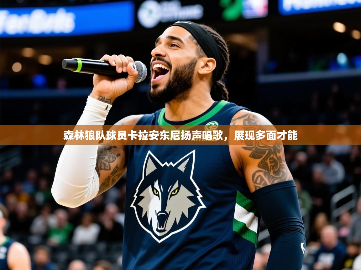 森林狼队球员卡拉安东尼扬声唱歌，展现多面才能