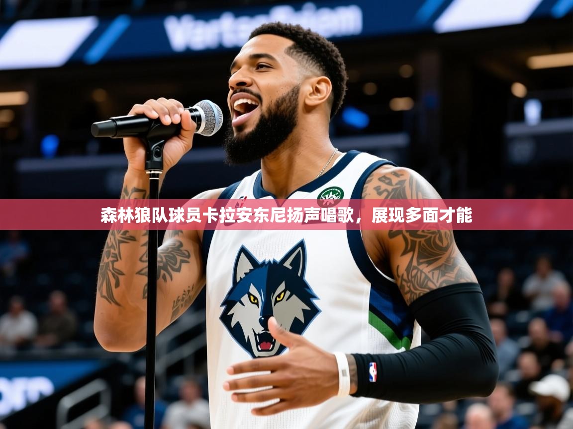 森林狼队球员卡拉安东尼扬声唱歌，展现多面才能
